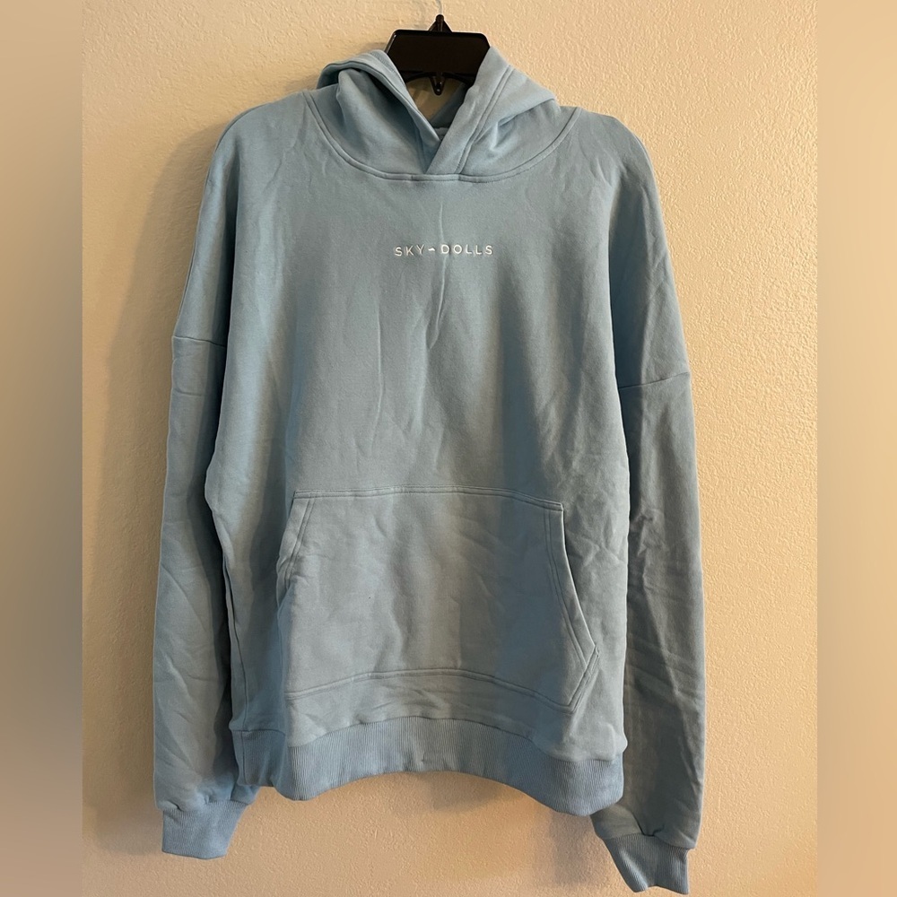 SKY-DOLLS PULLOVER HOODIE SWEATSHIRT BLUE - S